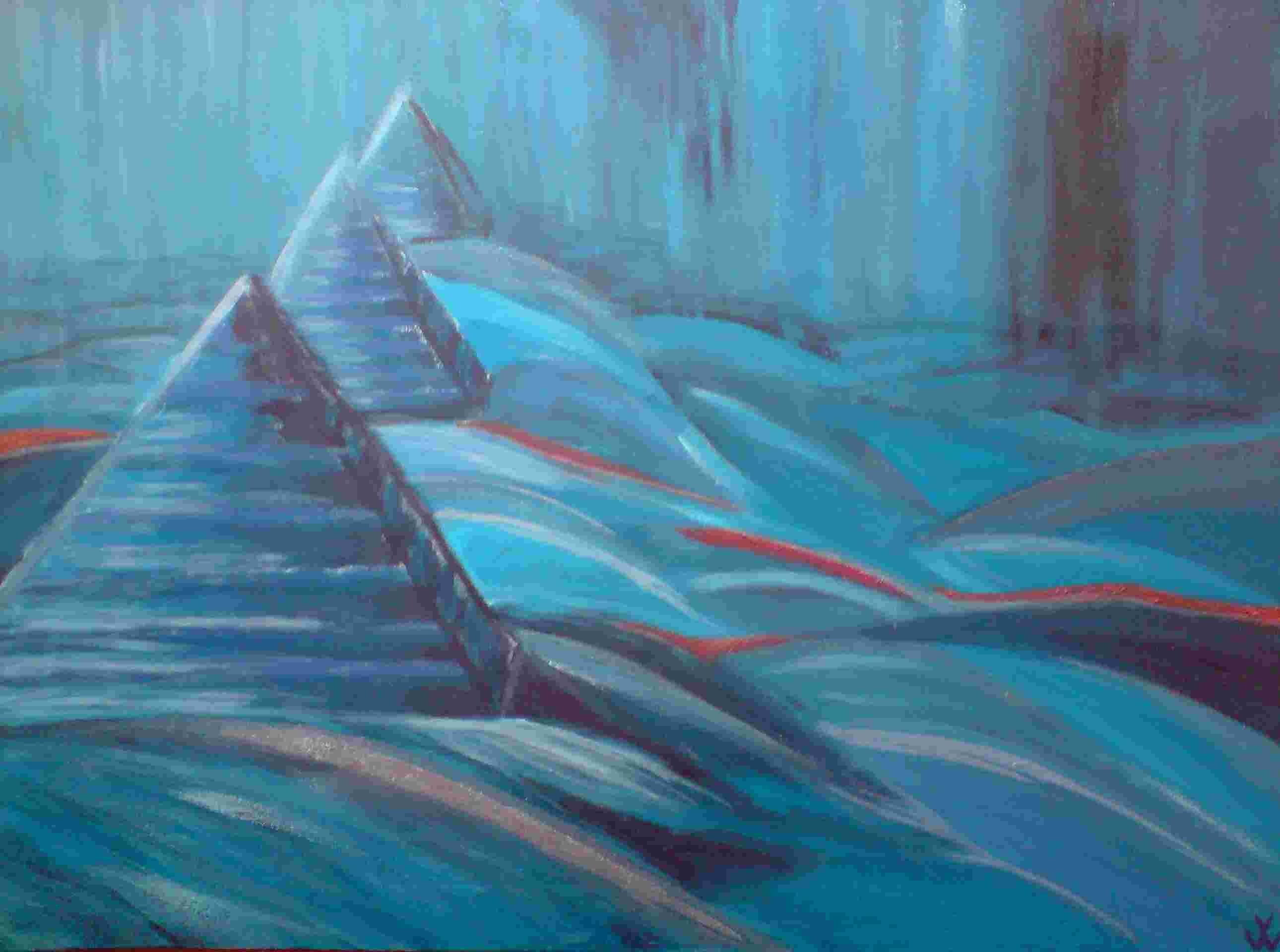 Hier sollte das Bild "Die 3 blauen Pyramiden" von Verena Wilhelm als Bild angezeigt werden.